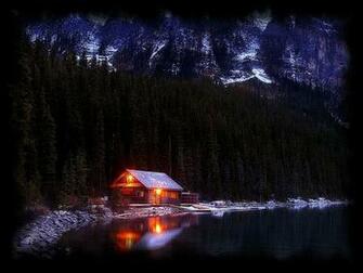 Cabin Glow Alaska Winter Cupid Valley Niigata Japan Finland Wallpaper