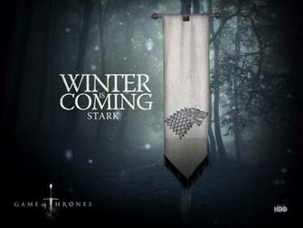 House Stark Wolf Flag Winter Is Coming Game