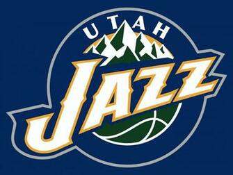 Nba Utah Jazz Logo Blue Background Wallpaper
