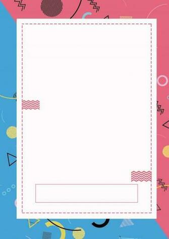 Colorful Memphis Irregular Geometry Pamphlet Design Background