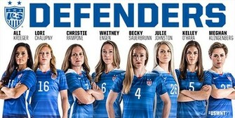Defenders Lori Chalupny Whitney Engen Julie Johnston Meghan