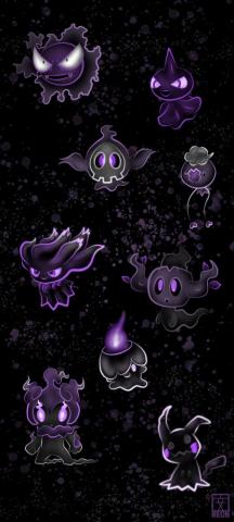 Neon Ghost Pokemon Phone Wallpaper For Halloween Oc