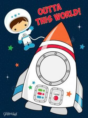 Astronaut Outer Space Party Printable Photo Booth Prop Dessert