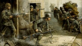 Wallpaper Flames Of War Germans Fascists Soldiers Wehrmacht