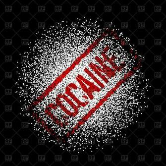 Cocaine On Black Background Vector Image Rfclipart