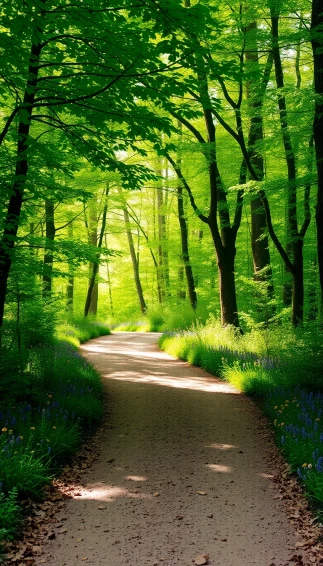 Nice Forest Road Wallpaper