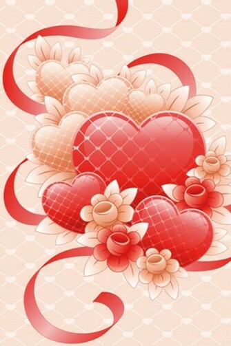 Abstract Love In Pink iPhone HD Wallpaper