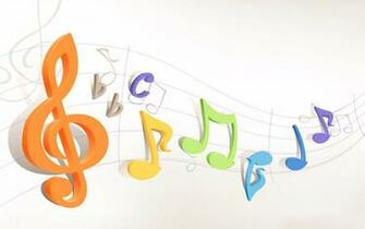 Colorful Music Notes 3d Wallpaper For Desktop Jpg