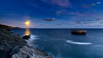 Sunset Seascape Wallpaper Beach