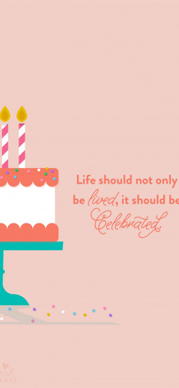 July BirtHDay Cake Calendar Sarah Hearts iPhone Wallpaper