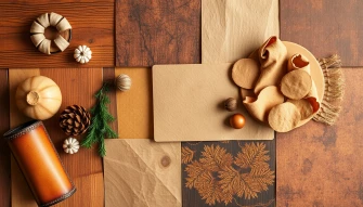 Collage Brown Wallpaper