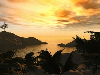 Cognitive Distortion Prehistoric Nature Wallpaper Featuring Beaches