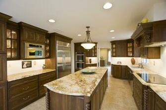 With Granite Countertops Oak Kitchen Cabinets