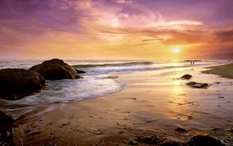 Zuma Beach California Landscapes Sunset Wallpaper