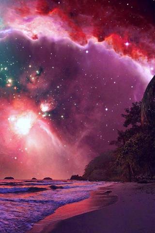 Space Surf Wallpaper Beach Teahub Io
