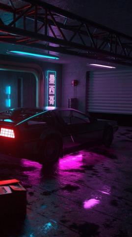 iPhone Wallpaper Neon Light Anime