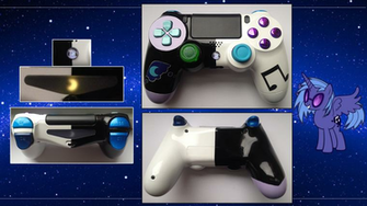 Custom Ps4 Controller Nightmare Moon Vinyl Scratch By Cardi Ology On