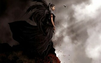 Dark Fairy Wallpaper HD Background Desktop