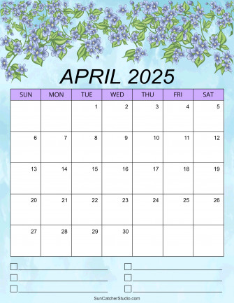 April Calendar Fillable Wallpaper