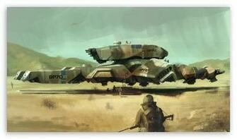 Military Airship Art HD Wallpaper For High Definition WqHD
