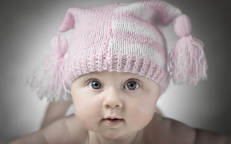 Adorable Baby In Pink Wallpaper