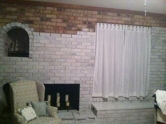 Whitewashing Brown Brick White Wallpaper