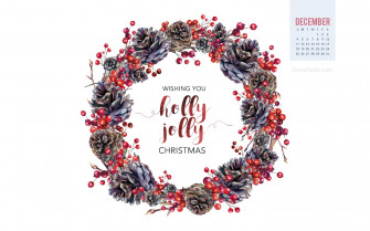 December Wishing You A Holly Jolly Christmas Desktop