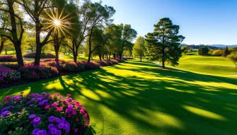Flowered Golf Course Wallpaper