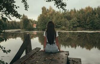 Wallpaper Autumn Girl The River Photographer Victoria Rusko