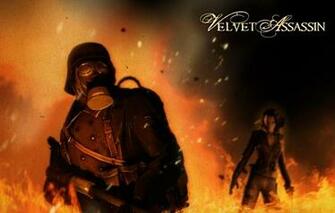 Wallpaper Velvet Assassin A Girl Man In Gas Mask