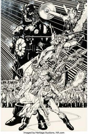 Arthur Adams Micronauts Unpublished Pin Up Original Art Marvel