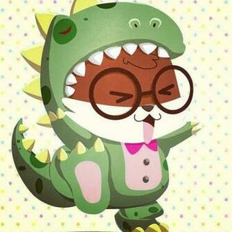 My Cute Nerdy Dinosour Wallpaper