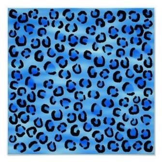 Blue Leopard Print Pattern