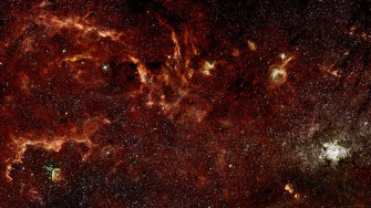 Outer Space Red 4k Wallpaper