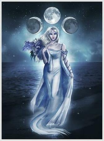 The Moon Goddess Digital Art Prints And Posters By Linda Kindt