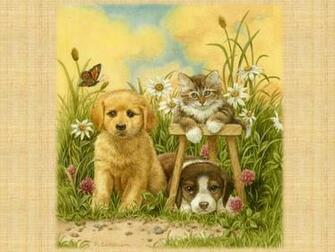 Puppy And Kittens Wallpaper