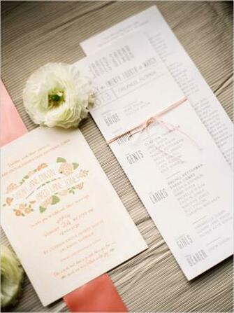 Peach And Gray Wedding