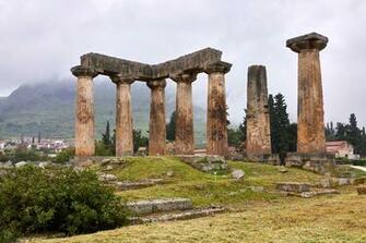 File The Temple Of Apollo In Corinth Background