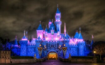 Sleeping Beauty Castle At Night Disneyland Wallpaper
