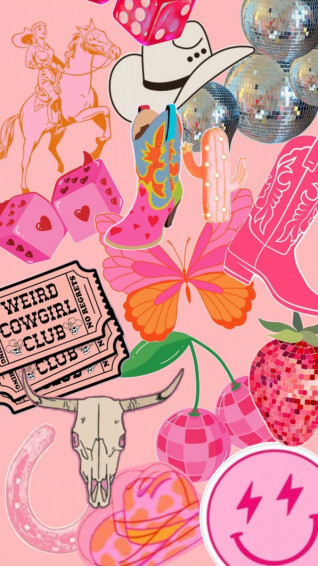 Pink Cowgirl iPhone Wallpaper