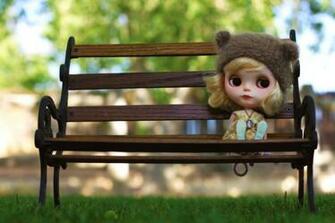Toys Glance Bench Doll Mood Face Eyes Blondes Girl Cute Children