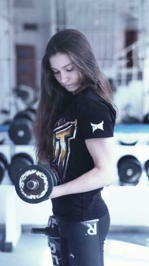 Wallpaper Girl Fitness Exercise Gym Dumbbells Workout