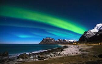 Earth Aurora Borealis Mountain HD 4k Ultra Night