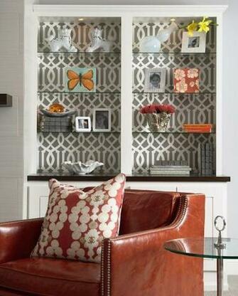 Bold Wallpaper Bookshelf