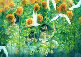 Flowers Birds Wallpaper Animals Watercolor