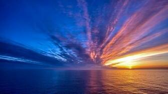 Colorful Sunset Ocean Desktop Pc And Mac Wallpaper