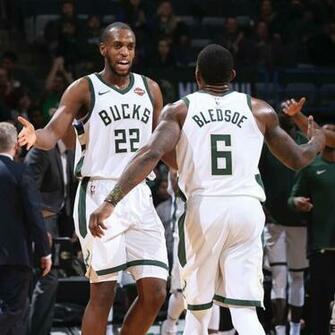 Khris Middleton And Eric Bledsoe Milwaukee Bucks
