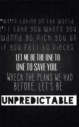 Lyrics 5sos Unpredictable Via Bethany Lauren
