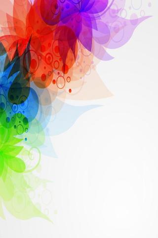 Colorful Abstract Floral Wallpaper For iPhone Flower