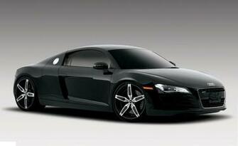 White Audi R8 Black Rims Cartoon Cars Lack